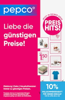 Aktueller PEPCO Prospekt "Liebe die günstigen Preise!" Seite 1 von 8 Seiten für Lutherstadt Wittenberg