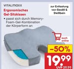 Ergonomisches Gel-Sitzkissen Angebote von Vitalmaxx bei Netto Marken-Discount Cottbus für 19,99 €