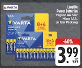 Aktuelle Batterie Angebote bei E center in Fürth Aktuelles Longlife Power Batterien Mignon AA Angebot bei E center in Fürth ab 3,99 €