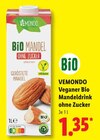 Veganer Bio Mandeldrink ohne Zucker Angebote von Vemondo bei Lidl Lüdenscheid für 1,35 €