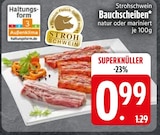 Bauchscheiben im EDEKA Prospekt Bauchscheiben von Strohschwein im aktuellen EDEKA Prospekt für 0,99 €