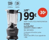E.Leclerc Saint-Aunès - Promo Blender Garantie Légale 2 Ans Promo Blender Garantie Légale 2 Ans à 99,00 € dans le catalogue E.Leclerc à Saint-Aunès