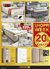 Aktueller BRAUN Möbel-Center Prospekt mit Schrank, "BRAUN SHOPPING WEEK", Seite 22
