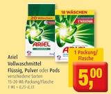 Vollwaschmittel Flüssig Angebote von Ariel bei Markant Wismar für 5,00 €