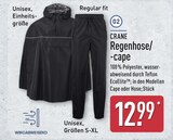 Regenhose Angebote von CRANE bei ALDI Nord Dresden für 12,99 €