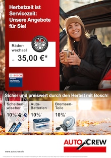 Aktueller AutoCrew Prospekt für Alt Mölln und Ungebung,  Seiten zum blättern AutoCrew Prospekt Herbstzeit ist Servicezeit: Unsere Angebote für Sie! mit  Seiten in Alt Mölln und Umgebung