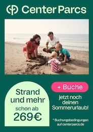 Center Parcs Prospekt für Hannover mit 1 Seite Center Parcs Prospekt für Hannover: "Strand und mehr", 1 Seite, 15.07.2025 - 10.10.2025
