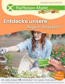 Raiffeisen Rhein-Ahr-Eifel Handelsgesellschaft mbH Prospekt Entdecke unsere August-Angebote! mit  Seiten in Oberzissen und Umgebung