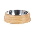 Gamelle pour chat et chien en inox et support en bambou D14 dans le catalogue Maisons du Monde