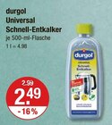 Aktuelle Kaffeevollautomat Angebote bei V-Markt in Regensburg Aktuelles Universal Schnell-Entkalker Angebot bei V-Markt in Regensburg ab 2,49 €