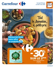 Catalogue Carrefour "Tout le Ramadan à petits prix" à Moustiers-Sainte-Marie et alentours, 34 pages, 18/02/2025 - 03/03/2025