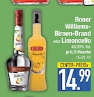 Williams-Birnen-Brand oder Limoncello von Roner im aktuellen EDEKA Prospekt für 14,99 €