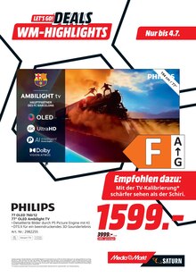 Fernseher im MediaMarkt Saturn Prospekt "LET'S GO! DEALS WM-HIGHLIGHTS" mit 18 Seiten (Pforzheim)