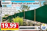 Brise-vue et pare-soleil env. 1,5 x 10 m - GREENGERS en promo chez Norma Brise-vue et pare-soleil env. 1,5 x 10 m - GREENGERS dans le catalogue Norma