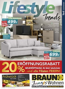 BRAUN Möbel-Center Kusterdingen Prospekt "Lifestyle Trends" mit 12 Seiten
