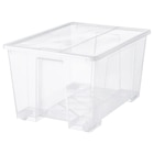 Aktuelles Box mit Deckel transparent 79x57x43 cm/130 l Angebot bei IKEA in Hannover ab 19,99 €