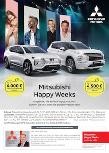 Aktueller Mitsubishi Prospekt für Haßloch und Ungebung, Seite zum blättern Mitsubishi Prospekt Mitsubishi Happy Weeks mit Seite in Haßloch und Umgebung