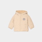 Promo Doudoune doublure polaire à capuche marron clair bébé garçon à 10,00 € dans le catalogue La Halle à Bron