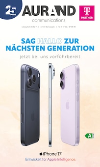 Aurand Communications Prospekt SAG HALLO ZUR NÄCHSTEN GENERATION mit  Seiten in Dillenburg und Umgebung