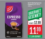 Espresso Cremoso Angebote von Gut & Günstig bei Marktkauf Reutlingen für 11,99 €