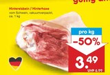 Aktuelle Schweinefleisch Angebote bei Netto Marken-Discount in Bremerhaven Aktuelles Hintereisbein / Hinterhaxe Angebot bei Netto Marken-Discount in Bremerhaven ab 3,49 €