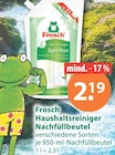 Haushaltsreiniger Nachfüllbeutel von Frosch im aktuellen V-Markt Prospekt für 2,19 €