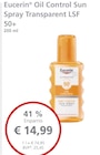 Oil Control Sun Spray Transparent LSF 50+ bei Linda Premiumapotheken im Burgdorf Prospekt für 14,99 €