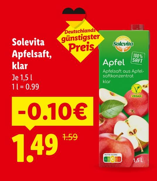 Apfelsaft, klar