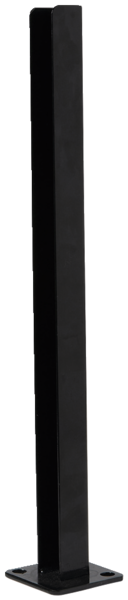 Platine métallique pour poteau pvc