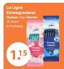 Einwegrasierer Damen von La Ligne im aktuellen V-Markt Prospekt für 1,15 €
