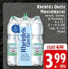 Mineralwasser im Angebot bei EDEKA in Dortmund Mineralwasser Angebote von Rheinfels Quelle bei EDEKA Dortmund für 3,99 €
