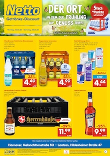 Bier im Netto Marken-Discount Prospekt "DER ORT, AN DEM DU IMMER AUSGEZEICHNETE PREISE FINDEST." mit 6 Seiten (Langenhagen)