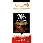 Tablette de chocolat noir - LINDT EXCELLENCE en promo chez Carrefour Alès à 3,79 €