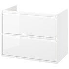 Aktuelles Waschbeckenschrank mit Schubladen Hochglanz weiß 80x48x63 cm Angebot bei IKEA in Karlsruhe ab 200,00 €