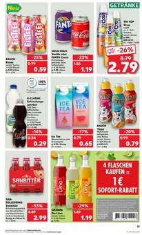 Coca Cola im Kaufland Prospekt "Aktuelle Angebote" mit 52 Seiten (Freising)