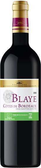 AOC Côtes de Blaye sans sulfites ajoutés Bio rouge CLUB DES SOMMELIERS