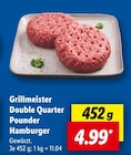 Double Quarter Pounder Hamburger Angebote von Grillmeister bei Lidl Bottrop für 4,99 €