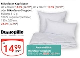 Aktuelles Mikrofaser-Kopfkissen Angebot bei GLOBUS in Saarbrücken ab 14,99 €