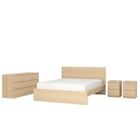 Schlafzimmermöbel 4er-Set Eichenfurnier weiß lasiert 180x200 cm von MALM für 437,98 € bei IKEA im Angebot Schlafzimmermöbel 4er-Set Eichenfurnier weiß lasiert 180x200 cm von MALM im aktuellen IKEA Prospekt