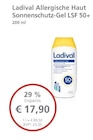 LINDA - Allergische Haut Sonnenschutz-Gel LSF 50+ Angebot im Prospekt Allergische Haut Sonnenschutz-Gel LSF 50+ bei LINDA im Prospekt "" für 17,90 €