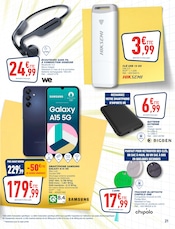 Samsung Galaxy S Angebote im Prospekt "Jusqu'à -60% de remise sur les grandes marques !" von Bureau Vallée auf Seite 21