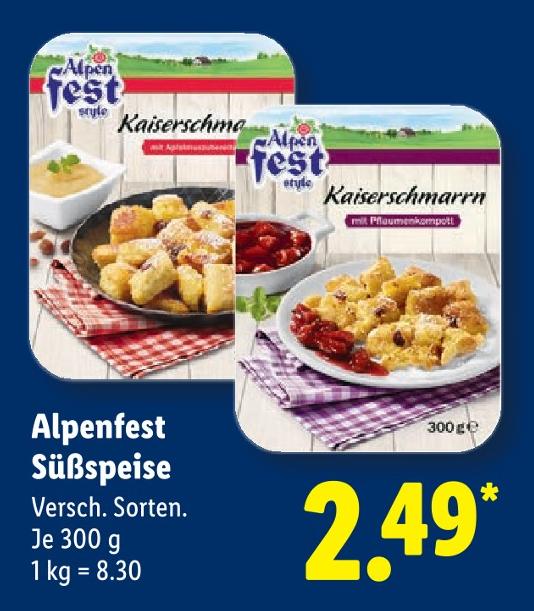 Süßspeise Kaiserschmarrn mit Pflaumenkompott