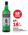 Blended Scotch Whisky 40° - William Lawson's en promo chez Super U Saint-Malo à 16,11 €