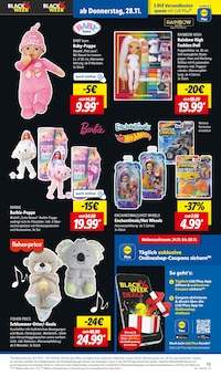 Barbie-Puppen Angebot im aktuellen Lidl Prospekt auf Seite 21