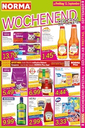 Katzenfutter im Norma Prospekt in Aalen Aktueller Norma Prospekt mit Katzenfutter, "Mehr fürs Geld", Seite 15