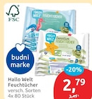 Hallo Welt Feuchttücher im Angebot bei budni in Stade Hallo Welt Feuchttücher Angebote von budni marke bei budni Stade für 2,79 €