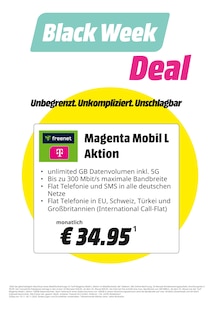 Aktueller MediaMarkt Saturn Ahrensfelde Prospekt MediaMarkt Saturn Ahrensfelde Prospekt "Black Week Deal" mit 3 Seiten