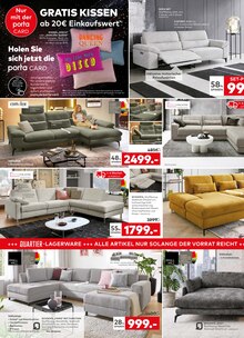 Ecksofa im porta Möbel Prospekt "Lasst die Rabatte tanzen" mit 8 Seiten (Hannover)