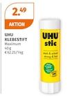 Klebestift von UHU für 2,49 € bei Müller im Angebot Klebestift von UHU im aktuellen Müller Prospekt