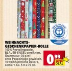 Weihnachts-Geschenkpapier-Rolle Angebote bei E center Darmstadt für 0,99 €